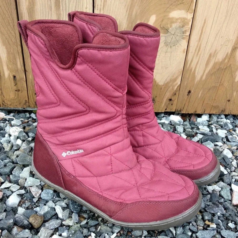 *SOLD* Columbia | Size 8 Red Waterproof Omni-Heat 200g Minx Slip III Boots - Picture 3 of 8